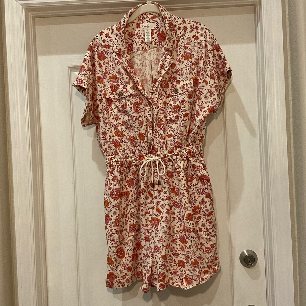 Jessica Simpson Floral Button-Up Romper